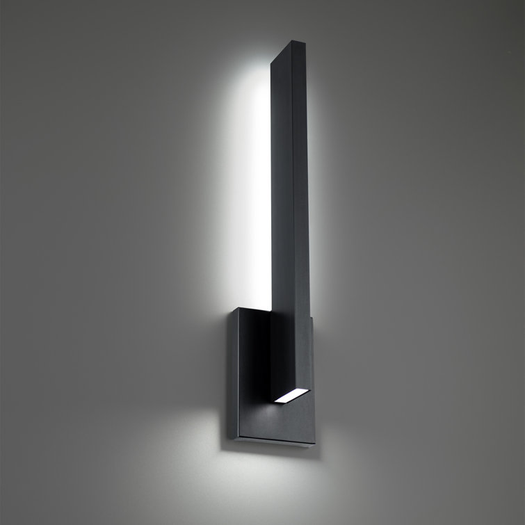 Black Dimmable LED Wall Sconce with Angular Design