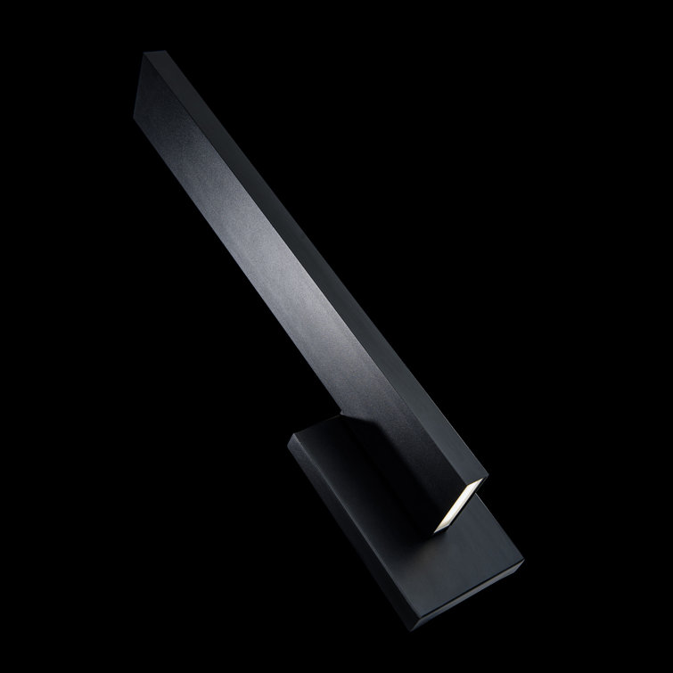 Black Dimmable LED Wall Sconce with Angular Design