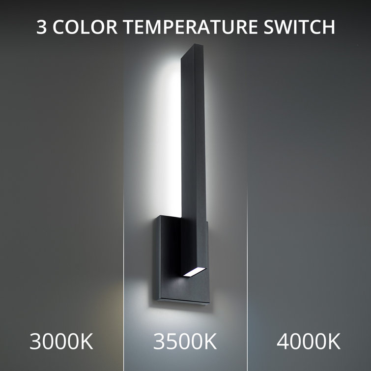 Black Dimmable LED Wall Sconce with Angular Design