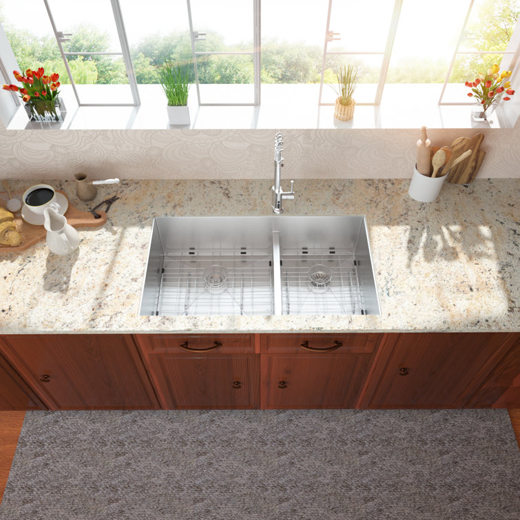 28-Inch Double Bowl Undermount Stainless Steel Kitchen Sink
