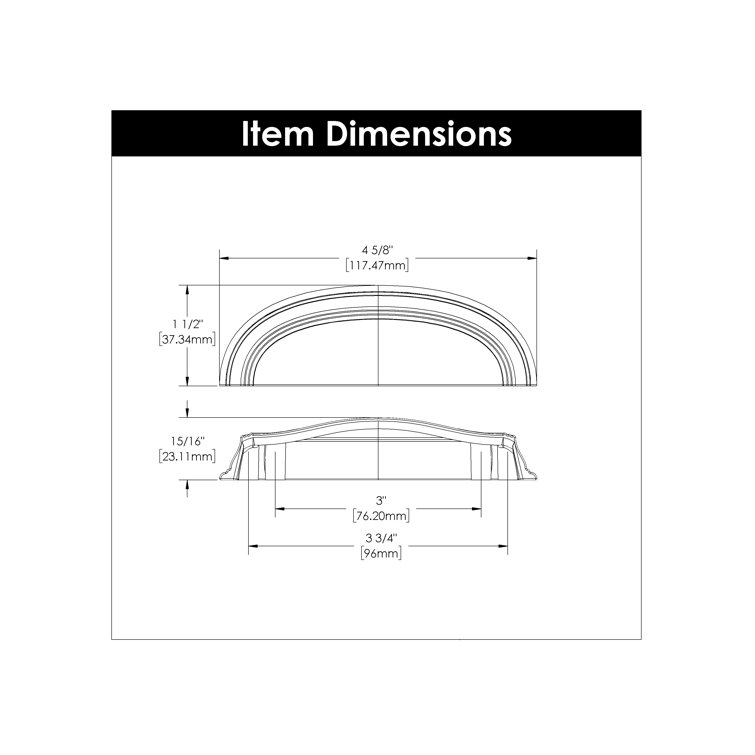 Satin Nickel Brushed Cup Pulls with Mounting Hardware, 10-Pack