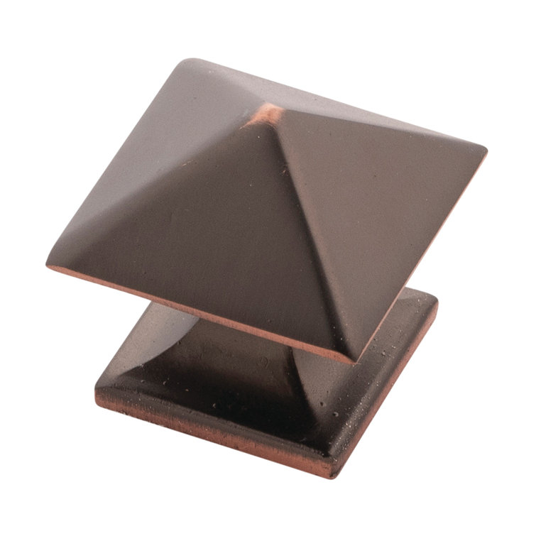 Oil-Rubbed Bronze Square Cabinet Knob with Mounting Hardware