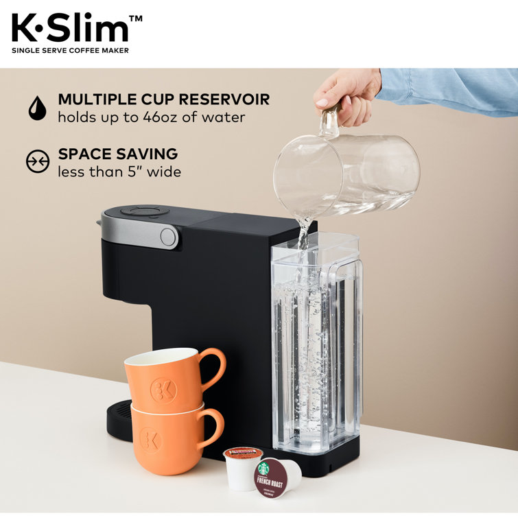 Slim Black Pod Coffee Machine with Auto Shutoff