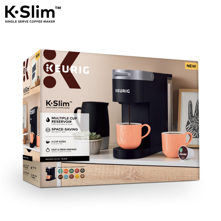 Slim Black Pod Coffee Machine with Auto Shutoff