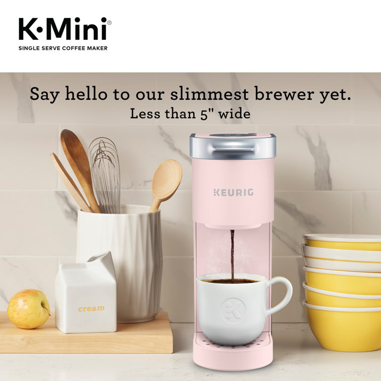Dusty Rose Compact Matte Single Serve Coffee Maker