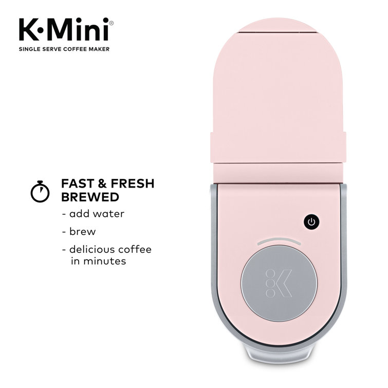Dusty Rose Compact Matte Single Serve Coffee Maker