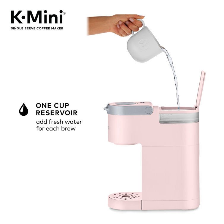 Dusty Rose Compact Matte Single Serve Coffee Maker