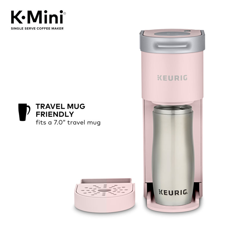 Dusty Rose Compact Matte Single Serve Coffee Maker