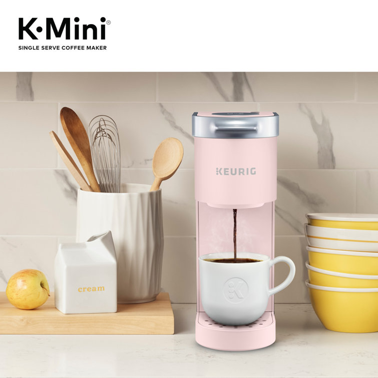 Dusty Rose Compact Matte Single Serve Coffee Maker