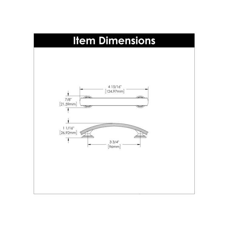 Stainless Steel Modern Bar Cabinet Pulls with Mounting Hardware