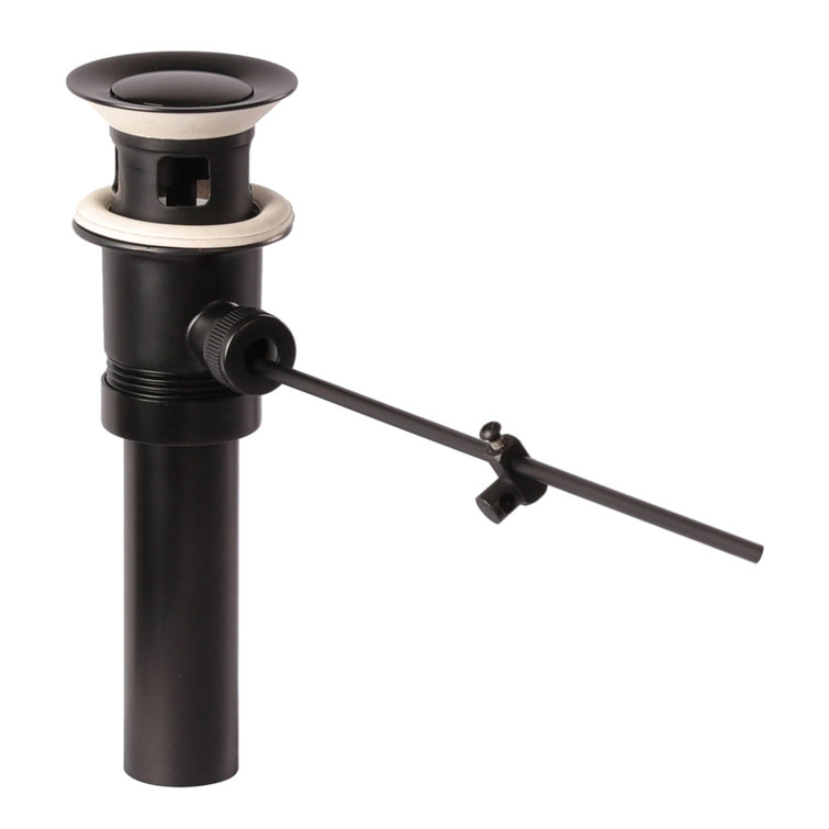 Matte Black Brass Oversized Pop-Up Drain Assembly