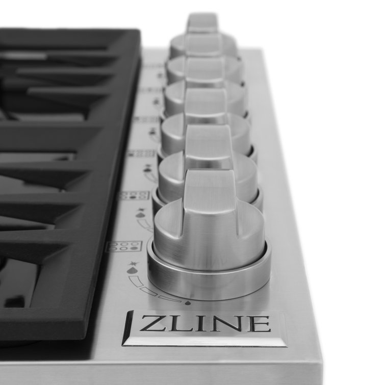 ZLINE 36" Stainless Steel 6-Burner Propane Gas Cooktop