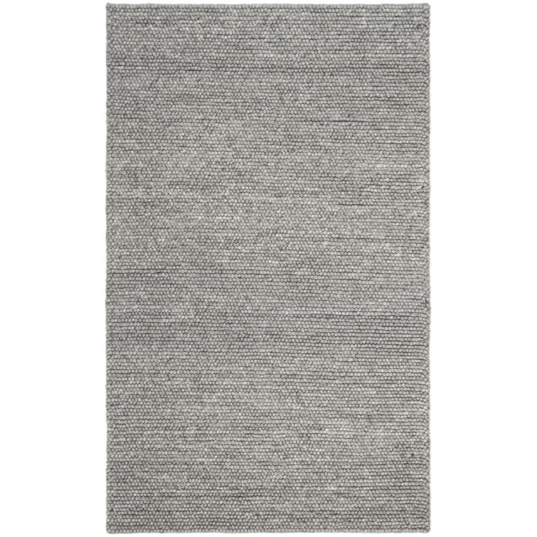 Carisbrooke Dark Grey Diamond Hand-Knotted Wool Rug 3' x 5'