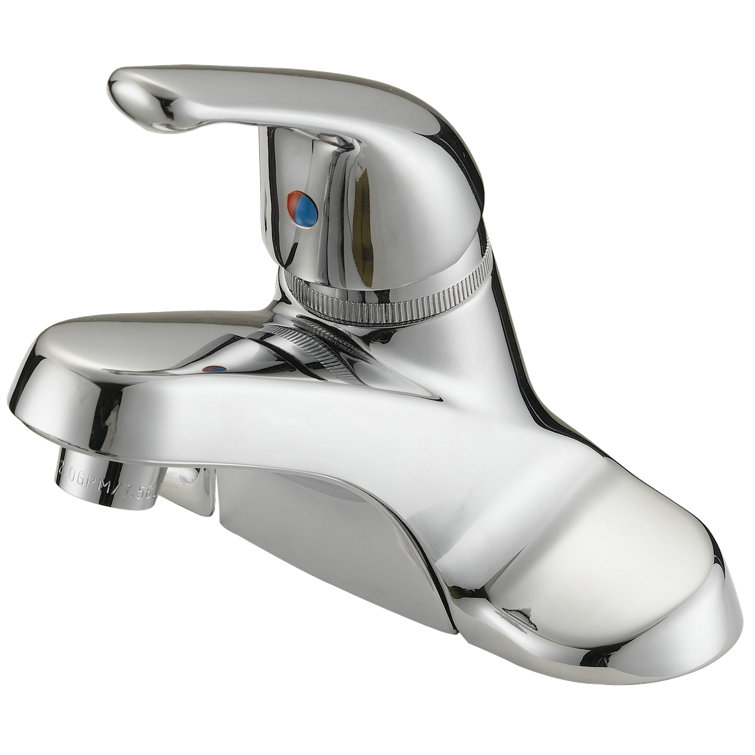 Chrome Single-Handle Centerset Bathroom Faucet