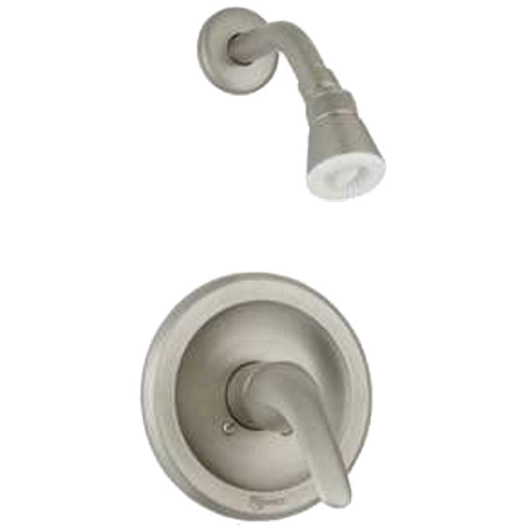 Brushed Nickel Wall Mounted Adjustable Shower Faucet Set