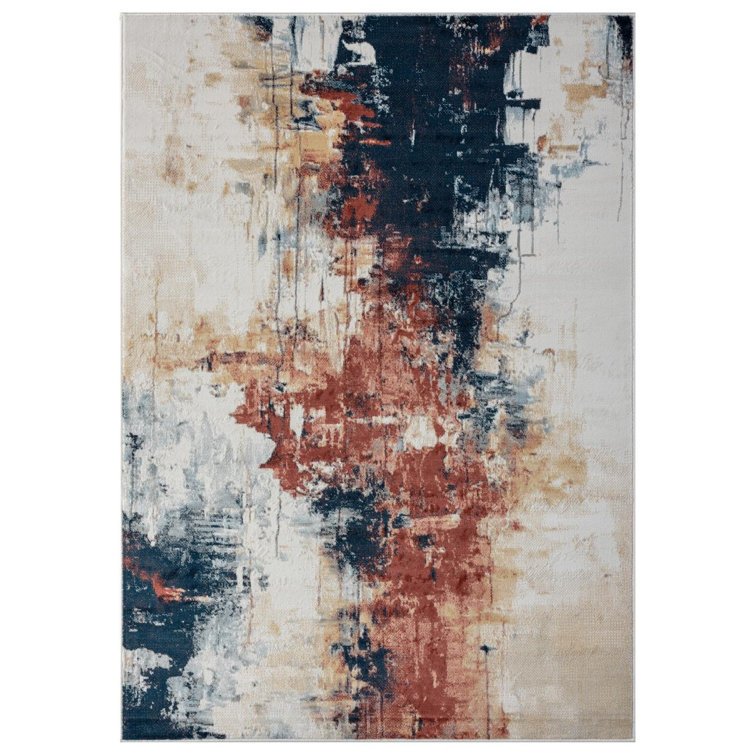 Multi Abstract Synthetic Indoor Area Rug