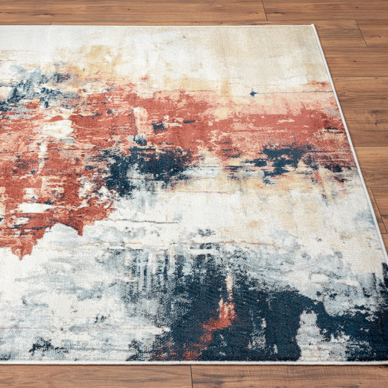 Multi Abstract Synthetic Indoor Area Rug