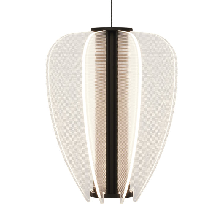 Mini Nightshade Black LED Pendant with Acrylic Shade