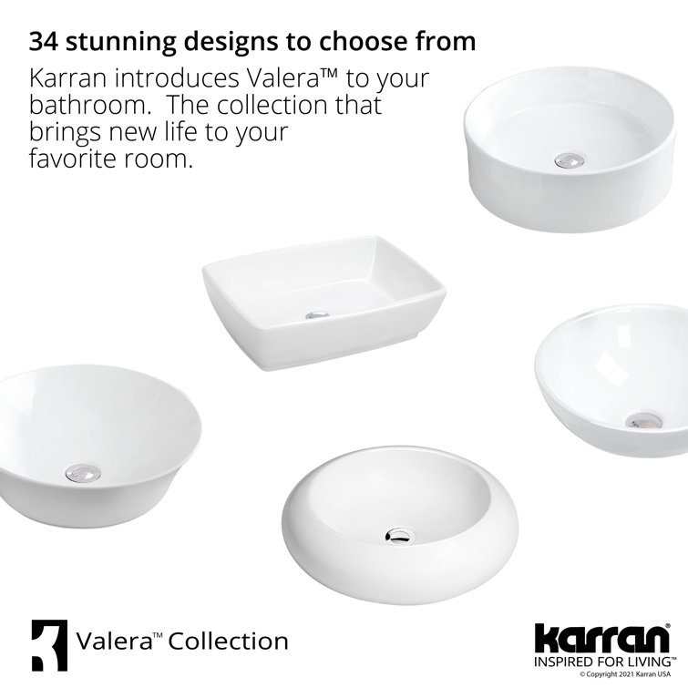 White Round Ceramic Undermount Bathroom Sink with Herringbone Design