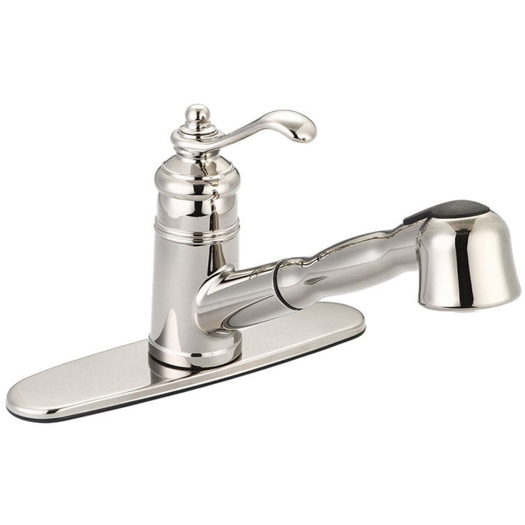 Polished Nickel Pull-Out Spray Kitchen Faucet with Ceramic Disc