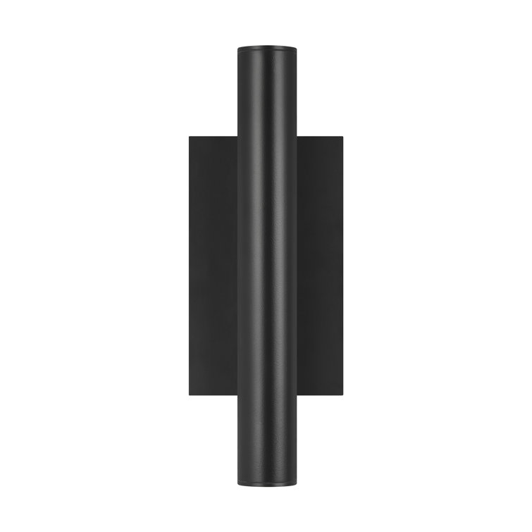 Black Dimmable Cylinder LED Outdoor Wall Sconce