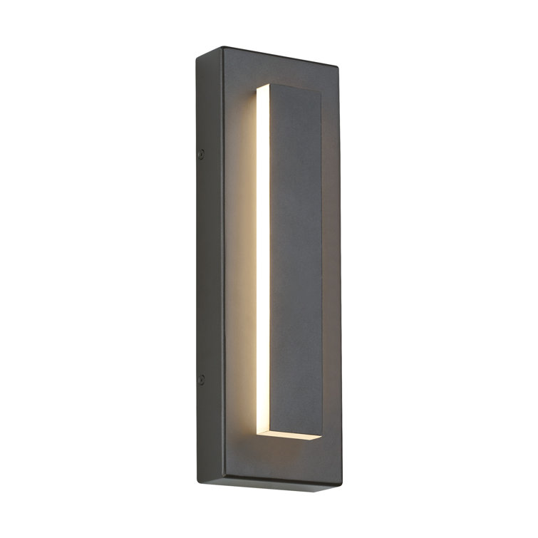 Charcoal Acrylic 15" Dimmable LED Outdoor Wall Light