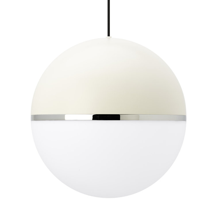 Aged Brass and Acrylic Globe LED Pendant Light
