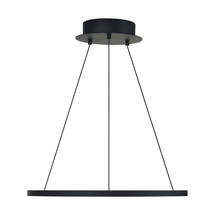 Nightshade Black Modern LED Chandelier with Integrated Light