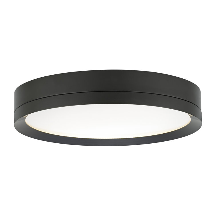 Antique Bronze 12" Glass LED Flush Mount Light