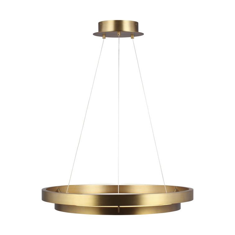 Elegance Unveiled 30'' Matte Black & Weathered Oak LED Chandelier