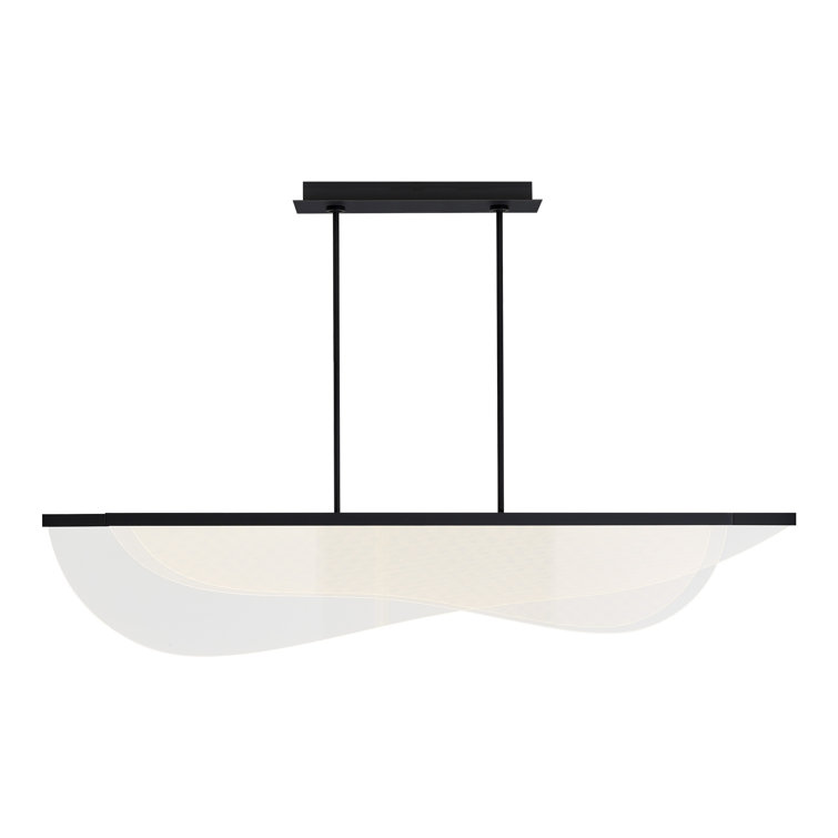 Nyra Nightshade Black 60" LED Linear Suspension with Acrylic Shade