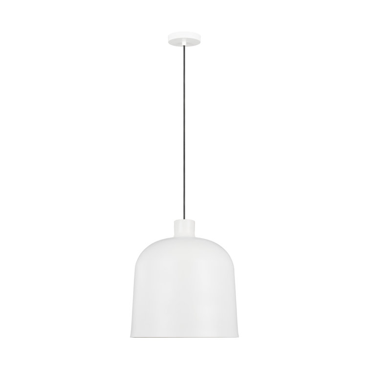 Urban Matte White 16" Drum LED Pendant Light