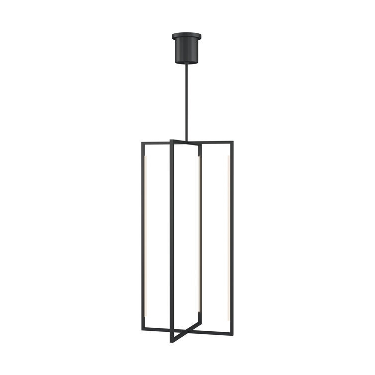 Nightshade Black LED Rectangular Pendant Light, 11" x 25"