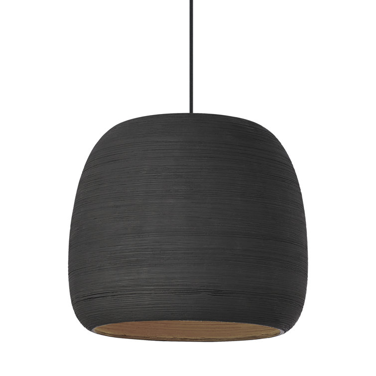 Karam Black Ceramic Oversized LED Pendant Light