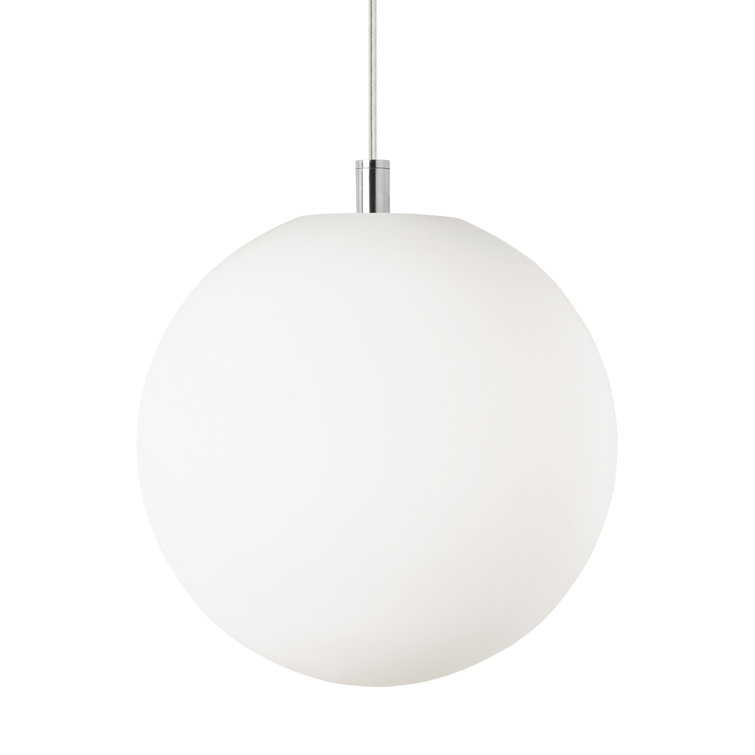 Elegant Satin Nickel & Clear Glass 1-Light LED Pendant