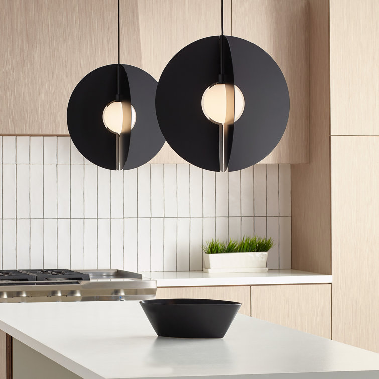 Matte Black Glass LED Indoor/Outdoor Pendant Light