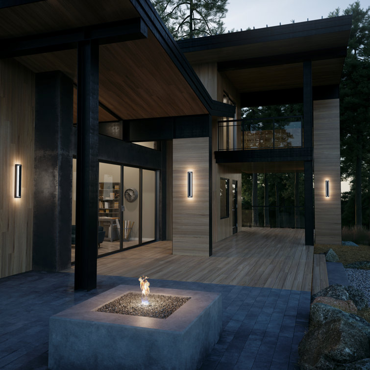 Charcoal Bronze Dimmable LED Outdoor Wall Sconce
