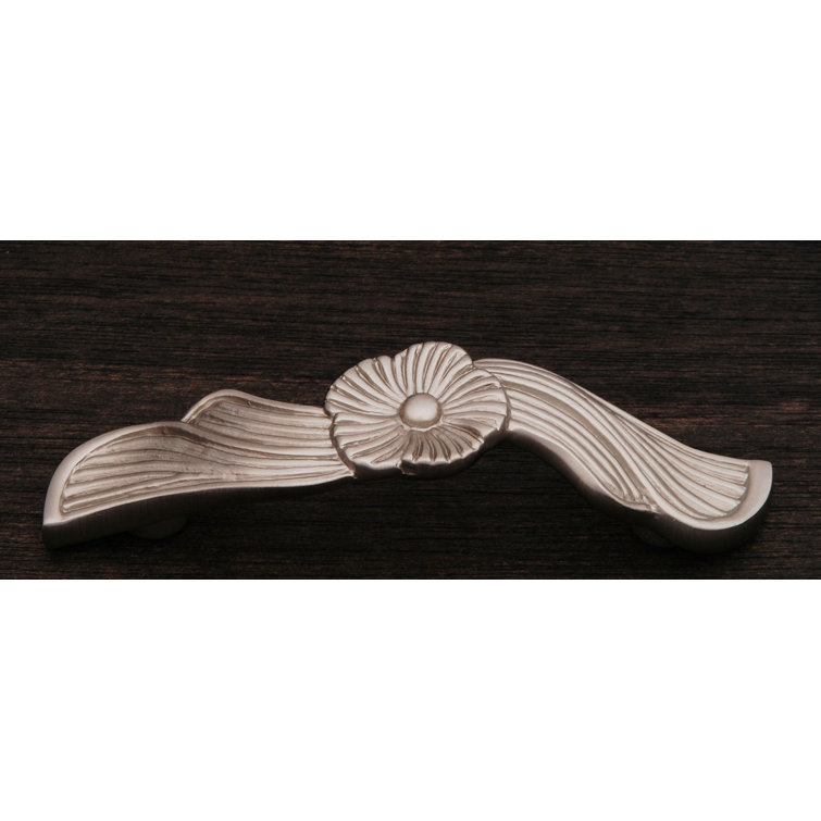 3" Satin Nickel Leaf Design Arch Bar Pull