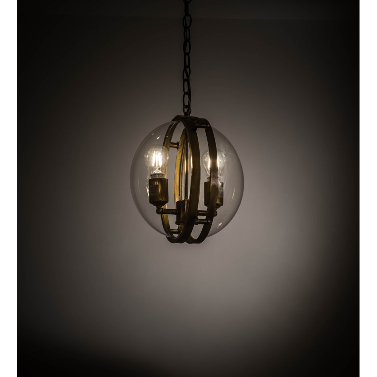 Brass and Crystal Mini LED Pendant Light