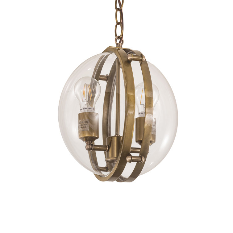 Brass and Crystal Mini LED Pendant Light