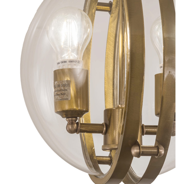 Brass and Crystal Mini LED Pendant Light