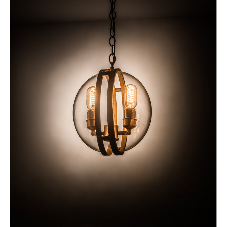 Brass and Crystal Mini LED Pendant Light