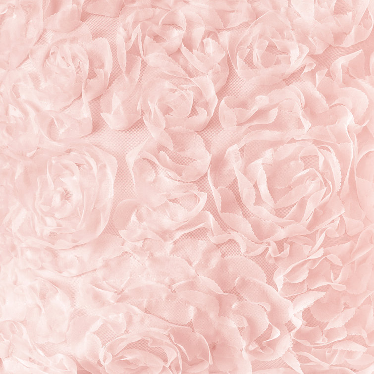 Blush Pink Floral Rose Square Throw Pillow Set