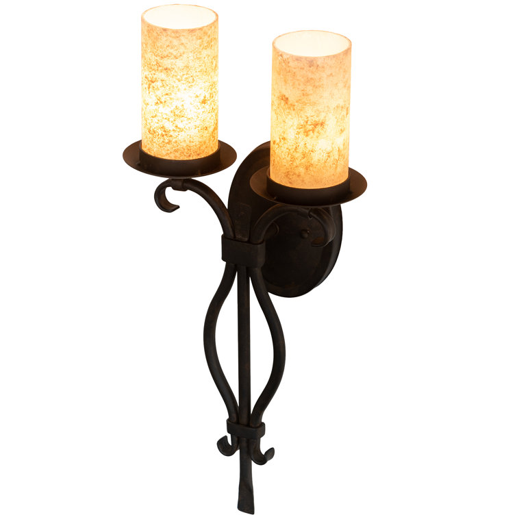 Juliana Black Iron 3-Light Wall Sconce with Acrylic Lens
