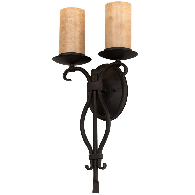 Juliana Black Iron 3-Light Wall Sconce with Acrylic Lens
