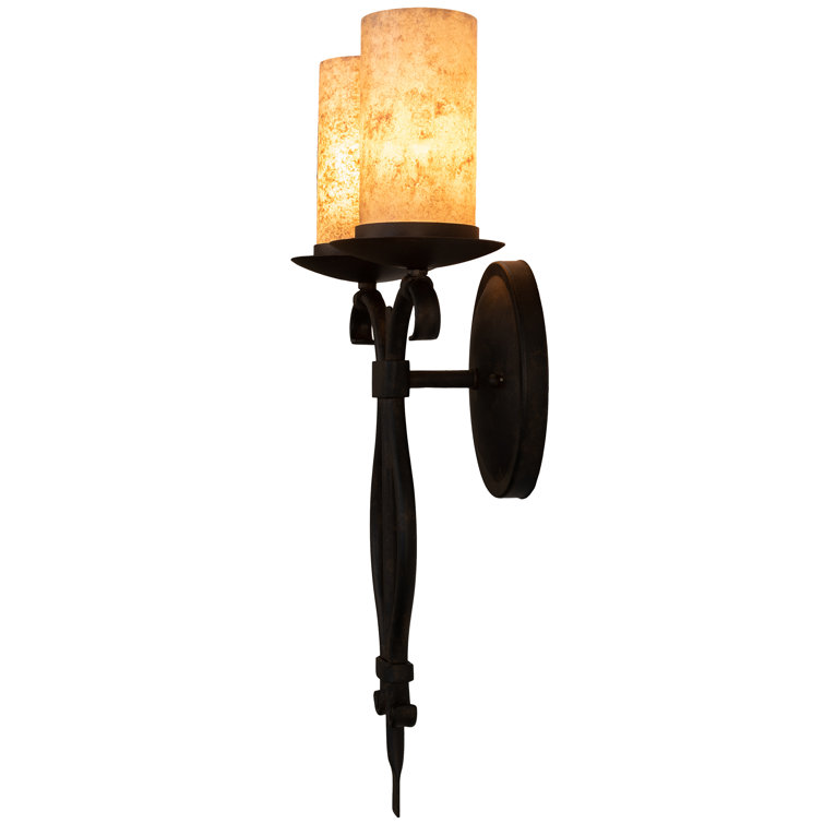 Juliana Black Iron 3-Light Wall Sconce with Acrylic Lens