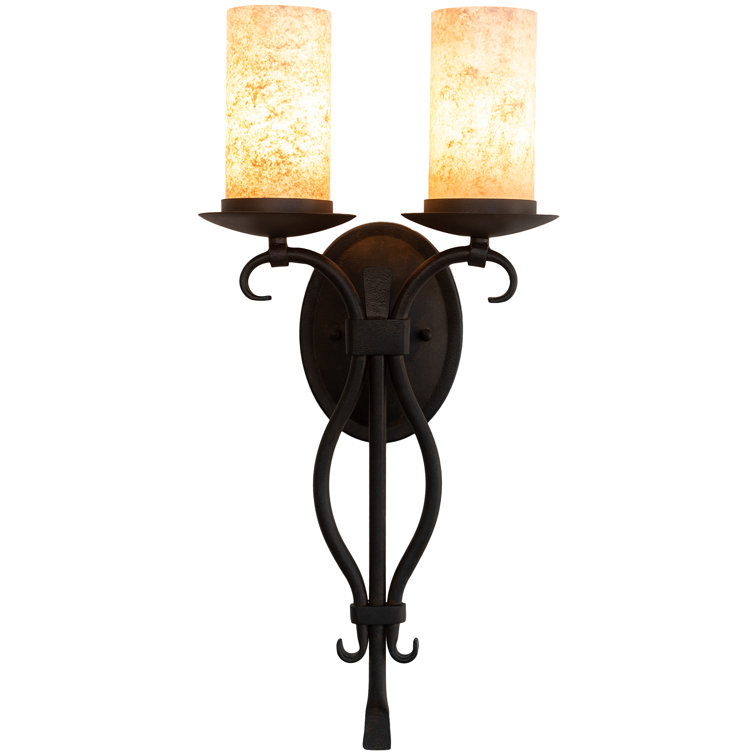 Juliana Black Iron 3-Light Wall Sconce with Acrylic Lens