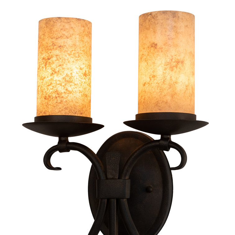 Juliana Black Iron 3-Light Wall Sconce with Acrylic Lens