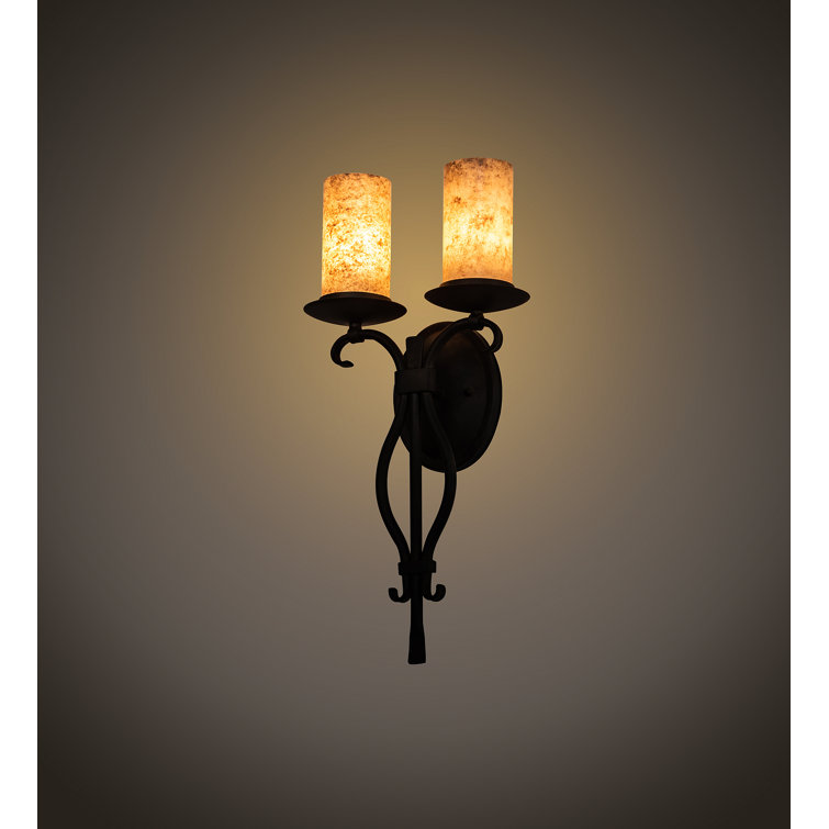 Juliana Black Iron 3-Light Wall Sconce with Acrylic Lens