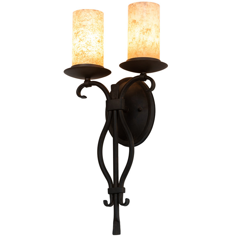 Juliana Black Iron 3-Light Wall Sconce with Acrylic Lens